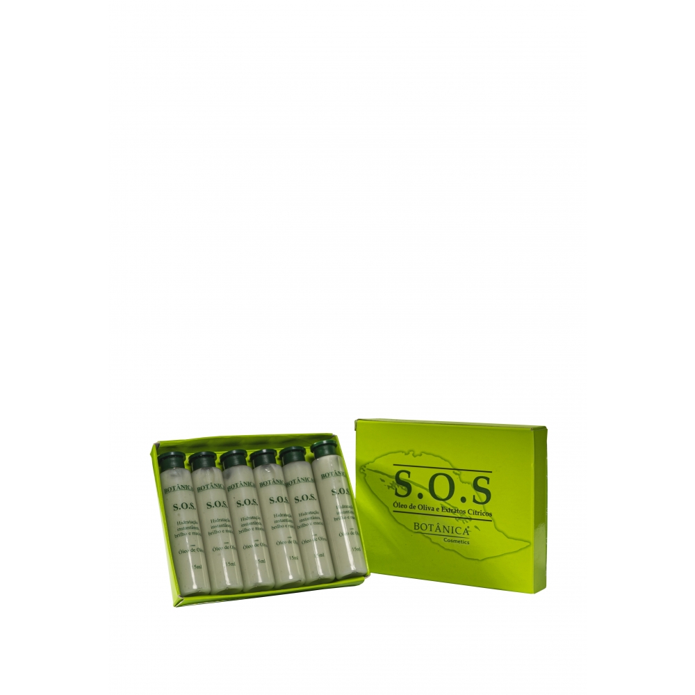Caixa De Ampolas S.O.S c 6 unid - Linha Botânica